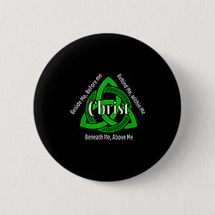Celtic Trinity Kno St Patricks Prayer Christian 6 Cm Round Badge