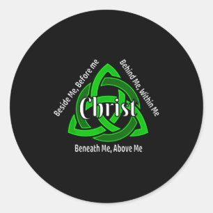 Celtic Trinity Kno St Patricks Prayer Christian Classic Round Sticker