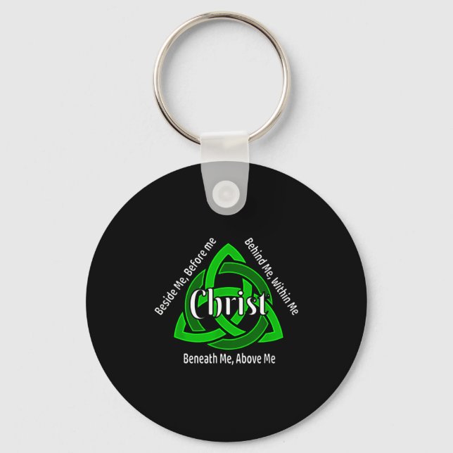 Celtic Trinity Kno St Patricks Prayer Christian  Key Ring (Front)