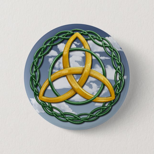 Celtic Trinity Knot 6 Cm Round Badge (Front)