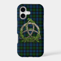 Celtic Trinity Knot And Campbell Military Tartan