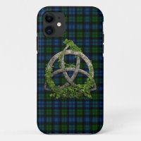 Celtic Trinity Knot And Campbell Military Tartan