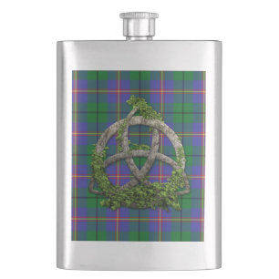 Celtic Trinity Knot And Clan Carmichael Hip Flask