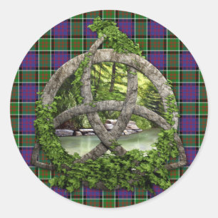 Celtic Trinity Knot And Clan MacDonald Of Ranald Classic Round Sticker