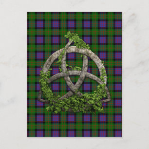 Celtic Trinity Knot And Clan MacDonald Tartan Postcard