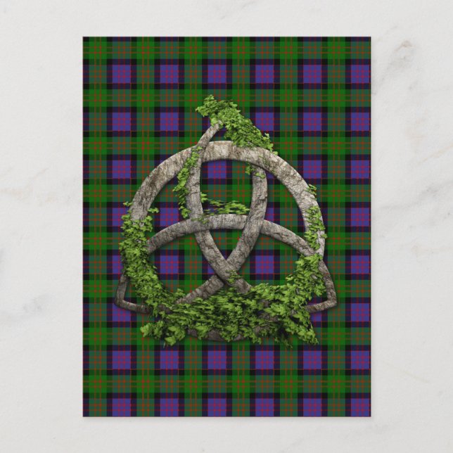 Celtic Trinity Knot And Clan MacDonald Tartan Postcard (Front)