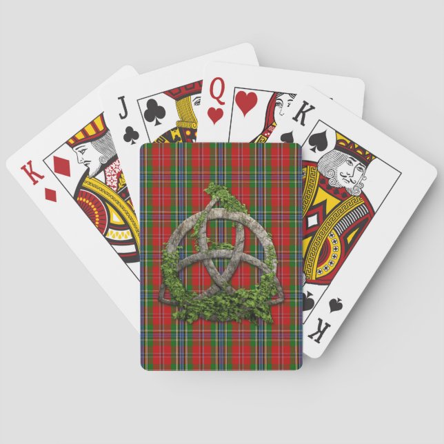 Celtic Trinity Knot And Clan MacLean Of Duart Playing Cards (Back)