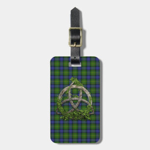 Celtic Trinity Knot And Clan Muir Tartan Luggage Tag
