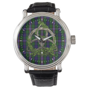 Celtic Trinity Knot And Scottish National Tartan Watch