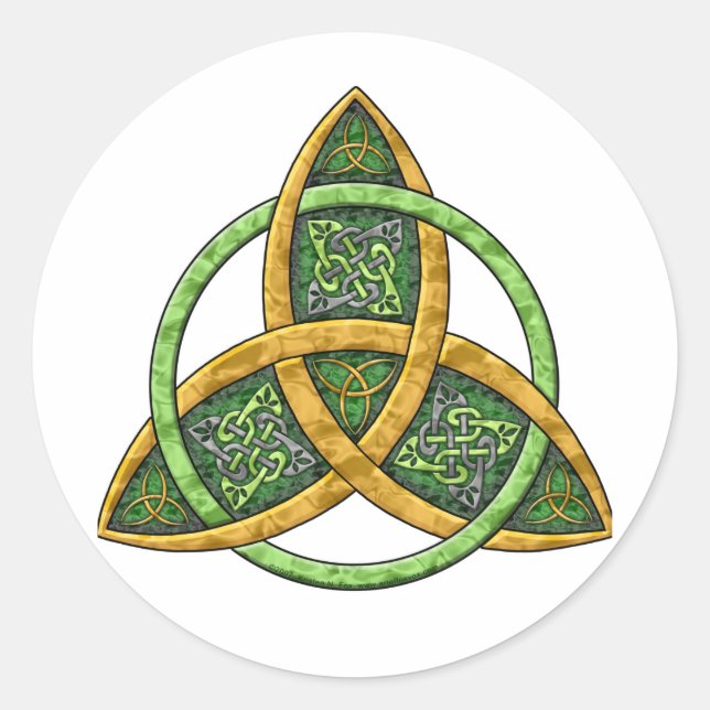 Celtic Trinity Knot Classic Round Sticker (Front)