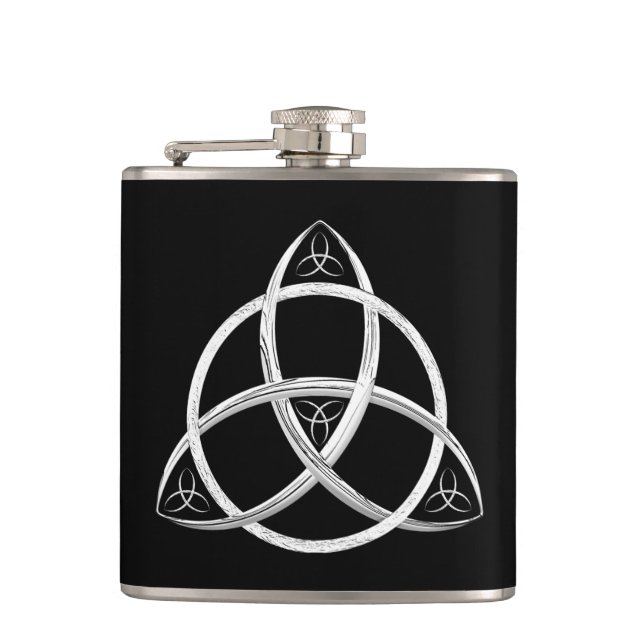 Celtic Trinity Knot Hip Flask (Front)