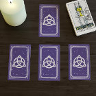 Celtic Trinity Knot Monogram Purple Tarot Cards