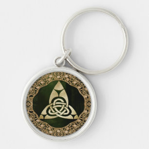 Celtic Trinity Knot on Forest Shadows Key Ring