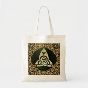 Celtic Trinity Knot on Forest Shadows  Tote Bag
