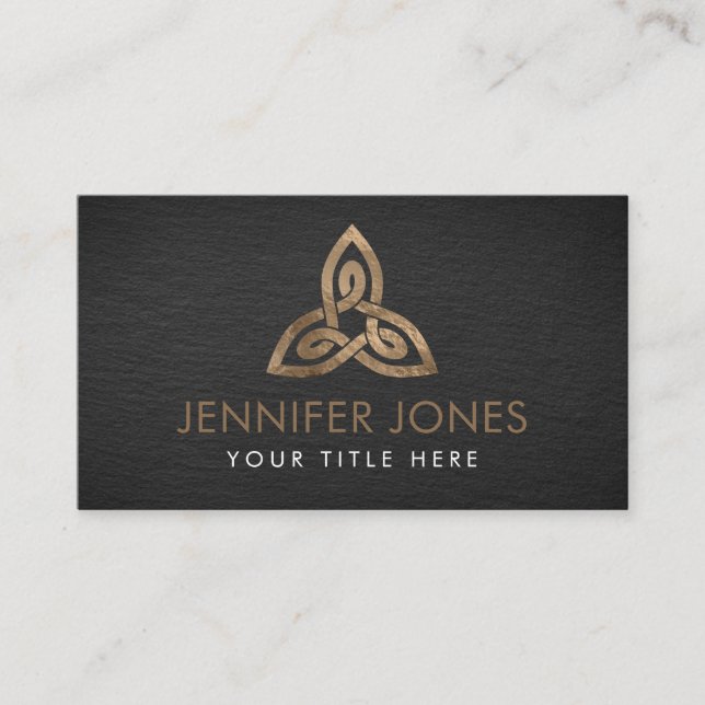 Celtic Trinity Knot Ornament Business Card (Front)
