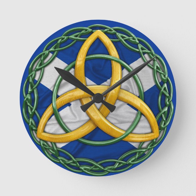 Celtic Trinity Knot Round Clock (Front)