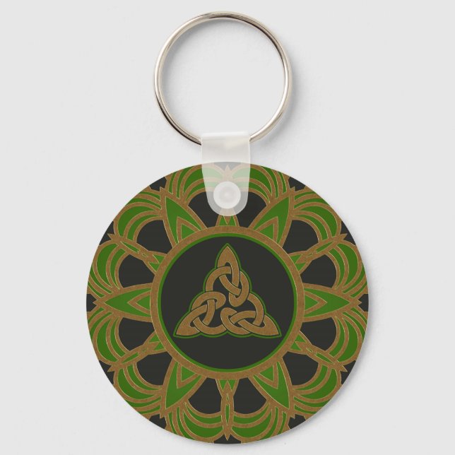 Celtic Trinity Knot Triquetra Key Ring (Front)