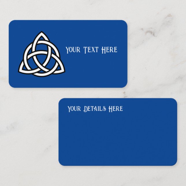 Celtic Trinity Knot Triquetra Symbol Business Card (Front/Back)