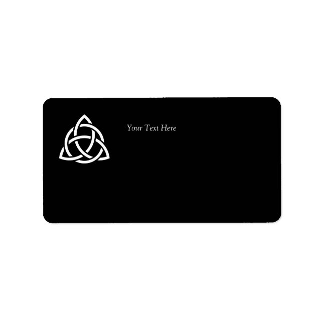 Celtic Trinity Knot Triquetra Symbol Personalized Label (Front)