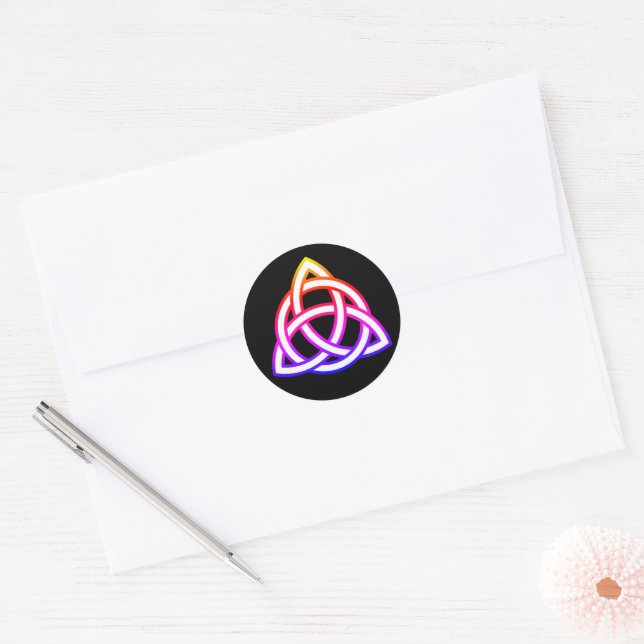 Celtic Trinity Knot Triquetra Wicca Symbol Classic Round Sticker (Envelope)