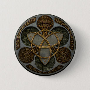 Celtic Trinity Shield 6 Cm Round Badge