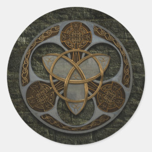 Celtic Trinity Shield Classic Round Sticker