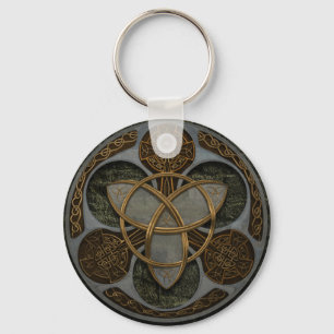 Celtic Trinity Shield Key Ring