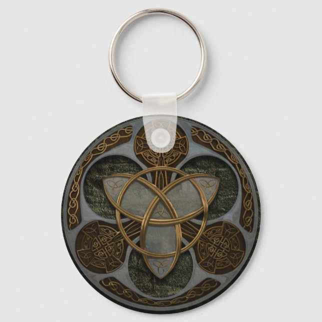 Celtic Trinity Shield Key Ring (Front)