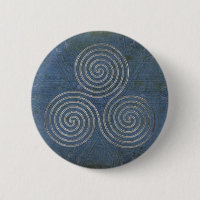 celtic triple spiral - OneLine antique silver