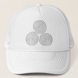 celtic triple spiral - OneLine antique silver Trucker Hat