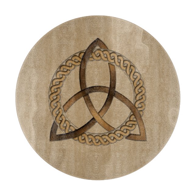 Celtic Triquetra Trinity Knot Cutting Board (Front)