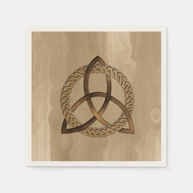 Celtic Triquetra Trinity Knot Paper Napkins (Front)