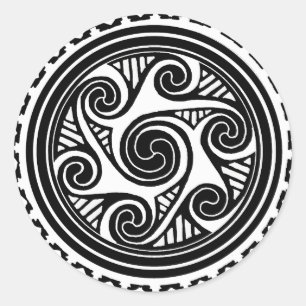 Celtic Triskele Classic Round Sticker
