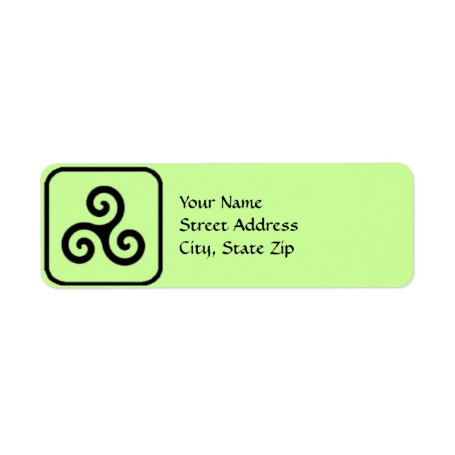 Celtic Triskele Symbol Address Labels (Front)