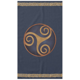 Celtic Triskelion (Blue) Custom Tablecloth