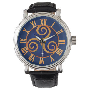 Celtic Triskelion (Blue) Custom Watch