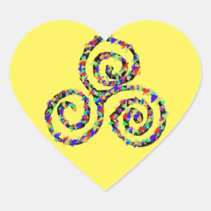 Celtic Triskelion Strength Heart Sticker