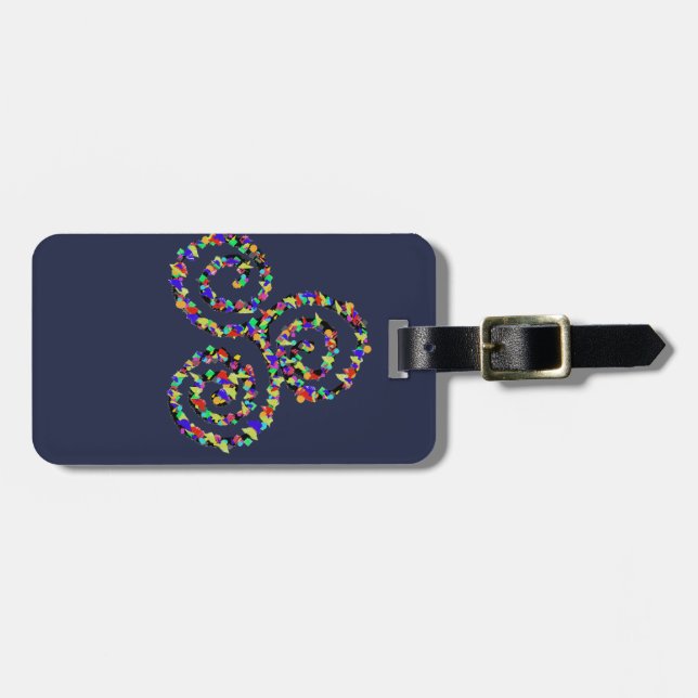 Celtic Triskelion Strength Luggage Tag (Front Horizontal)