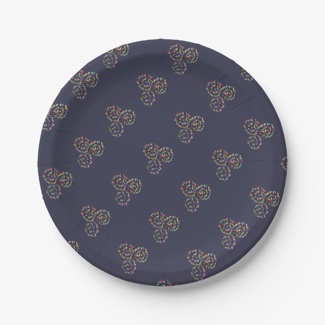Celtic Triskelion Strength Paper Plate (Front)