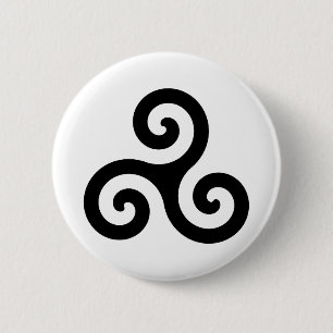 Celtic Triskelion Symbol 6 Cm Round Badge