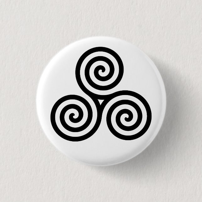Celtic Triskelion (Triskele) Button (Front)