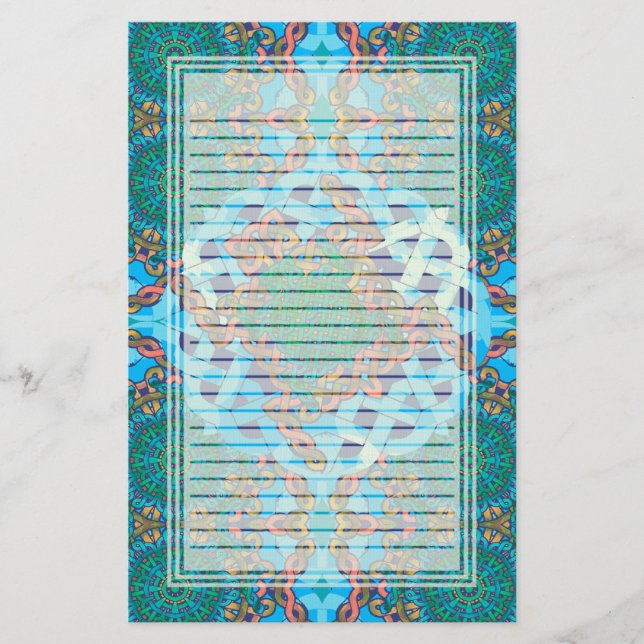 Celtic Turtle Lined Stationery (Front)