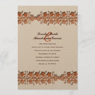 Celtic Twining Vines Fall Colour Wedding Invitatio Invitation