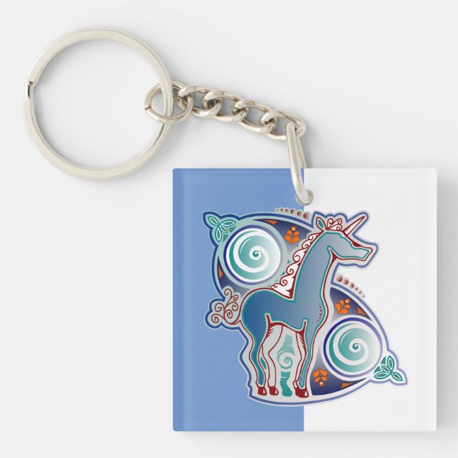 Celtic unicorn key ring (Front)