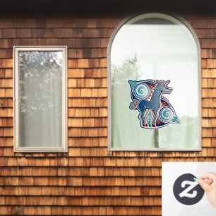 Celtic unicorn window cling