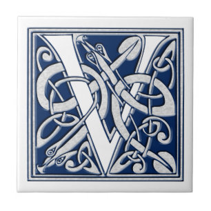 Celtic V Monogram Tile