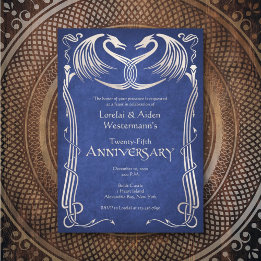 Celtic Viking Dragon Anniversary Invitation