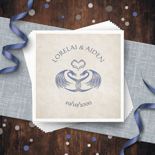 Celtic Viking Dragon Wedding Napkin
