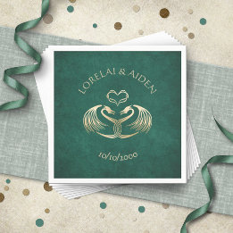 Celtic Viking Dragon Wedding Napkin