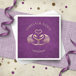 Celtic Viking Dragon Wedding Napkin